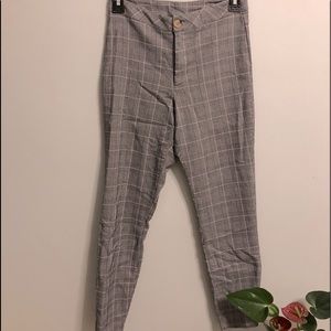 ☕️Light Academia Plaid High Waisted Slacks☕️